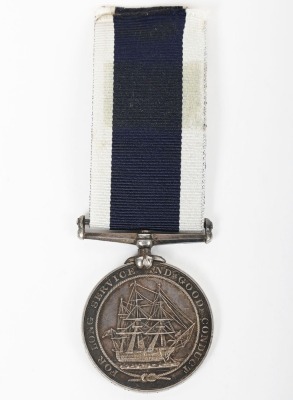 Victorian Navy Long Service and Good Conduct Medal to a Chief Petty Officer on HMS Cambridge