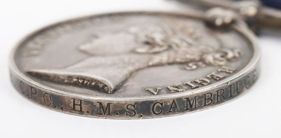 Victorian Navy Long Service and Good Conduct Medal to a Chief Petty Officer on HMS Cambridge - 5