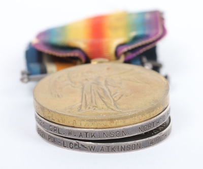 Great War Military Medal and Second Award Bar Medal Group of 4 to the 14th Battalion (Pioneers) Northumberland Fusiliers, both awards gazetted within 1 week of each other - 5