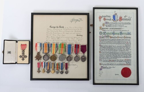 Civil Order of the British Empire and WW1 Medal Group of 22nd London Regiment,