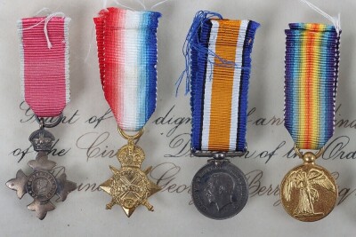 Civil Order of the British Empire and WW1 Medal Group of 22nd London Regiment, - 8