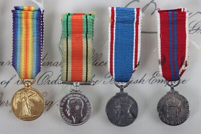 Civil Order of the British Empire and WW1 Medal Group of 22nd London Regiment, - 9