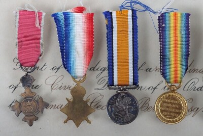 Civil Order of the British Empire and WW1 Medal Group of 22nd London Regiment, - 14