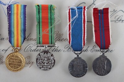Civil Order of the British Empire and WW1 Medal Group of 22nd London Regiment, - 15