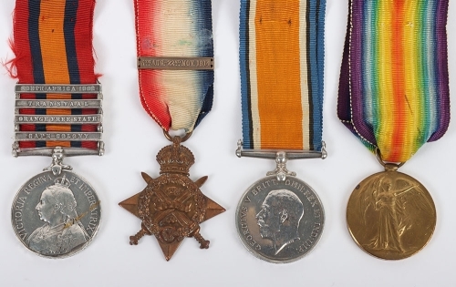 Great War Old Contemptible Casualty Medal Group of 4 to the Royal Engineers