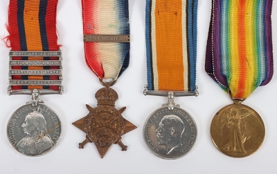Great War Old Contemptible Casualty Medal Group of 4 to the Royal Engineers