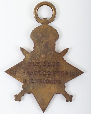 Plymouth Division Royal Marine Brigade Single 1914 Star Medal - 2