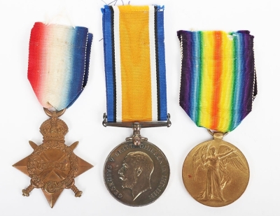 A Great War 1914-15 Star medal trio to a recipient in the South Wales Borderers