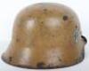 Waffen-SS Italian Front Camouflaged Steel Combat Helmet - 2