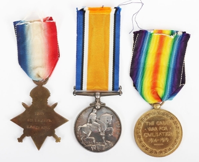 A Great War 1914-15 Star medal trio to a recipient in the South Wales Borderers - 2