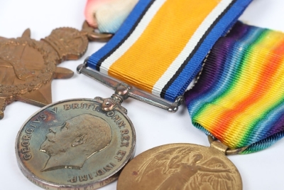 A Great War 1914-15 Star medal trio to a recipient in the South Wales Borderers - 4