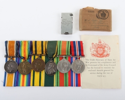 Territorial Long Service Medal Group of 6 to a Member of the North Riding Fortress Engineers who was Present at the Bombardment of the Hartlepool's in December 1914