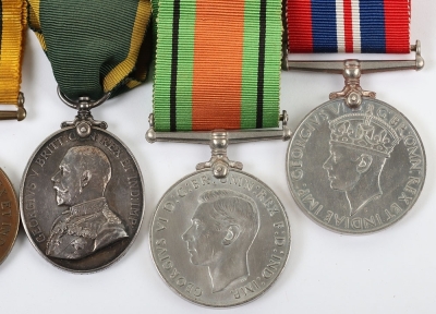 Territorial Long Service Medal Group of 6 to a Member of the North Riding Fortress Engineers who was Present at the Bombardment of the Hartlepool's in December 1914 - 3