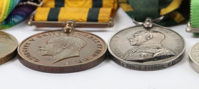 Territorial Long Service Medal Group of 6 to a Member of the North Riding Fortress Engineers who was Present at the Bombardment of the Hartlepool's in December 1914 - 5