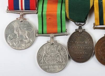 Territorial Long Service Medal Group of 6 to a Member of the North Riding Fortress Engineers who was Present at the Bombardment of the Hartlepool's in December 1914 - 6