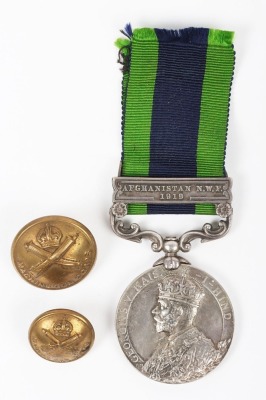 Third Afghan War Medal to the 24th Squadron Machine Gun Corps Cavalry.