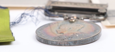 India General Service Medal to the Royal Corps of Signals for Service in Burma in the 1930&rsquo;s, GVR, clasp Burma 1930-32, &ldquo;1417236 CPL A. OATES R. SIGNALS&rdquo;, medal in mint condition in damaged carboard box of issue. Accompanied by 16 original service-related - 8