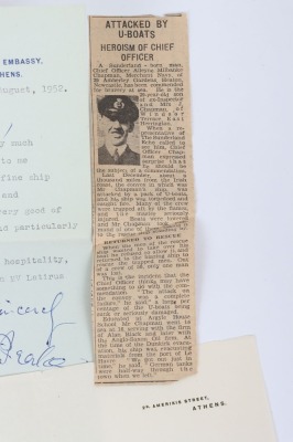 Second World War Merchant Navy Commendation for Brave Conduct Medal Group of 4 to the Second Officer on &lsquo;MV Empire Spenser&rsquo; Who Returned to the Burning Ship to Rescue Stranded Crew - 3