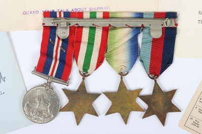 Second World War Merchant Navy Commendation for Brave Conduct Medal Group of 4 to the Second Officer on &lsquo;MV Empire Spenser&rsquo; Who Returned to the Burning Ship to Rescue Stranded Crew - 9