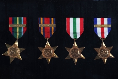 Framed Display of WW2 British Campaign Stars - 3
