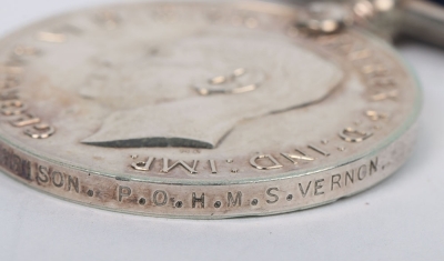 Royal Navy Long Service and Good Conduct Medal, Petty Officer HMS Vernon, - 6