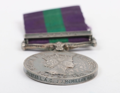 General Service Medal 1918-62 to the Royal Air Force for service in Malaya - 6