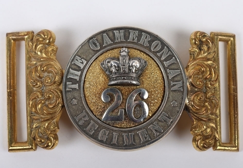 Victorian 26th Cameronian's Regiment of Foot Officers Waist Belt Clasp 1855-81