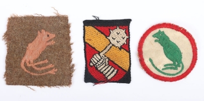 3x WW2 British Armoured Cloth Formation Signs
