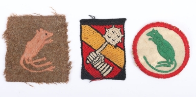 3x WW2 British Armoured Cloth Formation Signs
