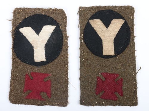Pair of WW2 British 5th Infantry Division Wiltshire Regiment Combination Insignias