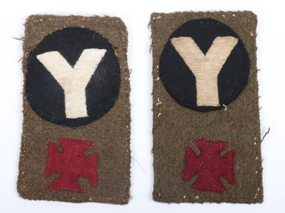 Pair of WW2 British 5th Infantry Division Wiltshire Regiment Combination Insignias