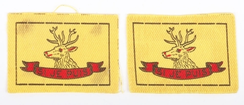2x WW2 1st Dumbarton Home Guard Luss Detachment Printed Formation Signs