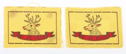 2x WW2 1st Dumbarton Home Guard Luss Detachment Printed Formation Signs