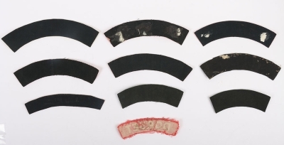 10x WW2 Printed Cloth Regimental Shoulder Titles - 2