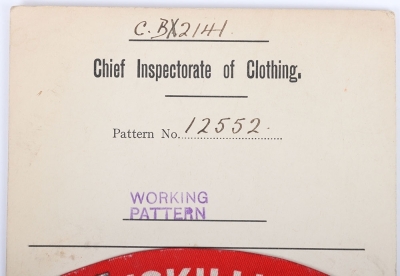 WW2 1943 Sealed Pattern Printed Inniskillings Shoulder Title - 2