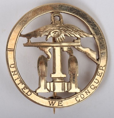 9ct Gold Combined Operations Sweetheart Brooch