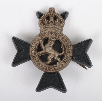 Scarce WW2 War Economy Army Cadet Force Chaplains Plastic Cap Badge