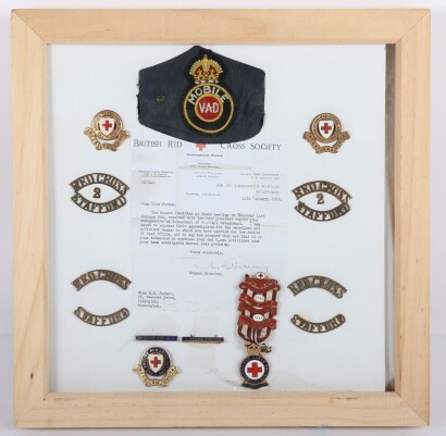 Grouping of Insignia and Medals of Miss D M Parker Staffordshire British Red Cross Society