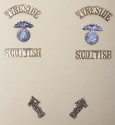 Tyneside Scottish (Northumberland Fusiliers) Officers 3 Part Shoulder Titles