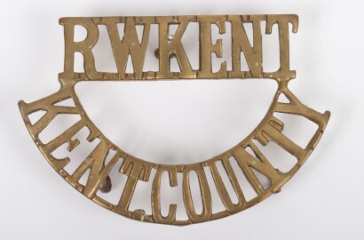 Scarce 10th Service Battalion (Kent County) Royal West Kent Regiment Shoulder Title