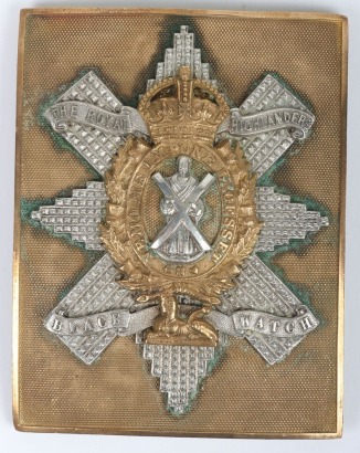 Post 1881 The Royal Highlanders Black Watch Officers Shoulder Belt Plate