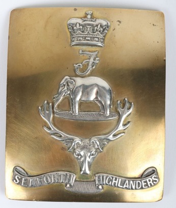 Post 1881 Seaforth Highlanders Officers Shoulder Belt Plate