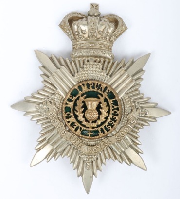 Victorian 6th Volunteer Battalion Royal Scots Officers Home Service Helmet Plate