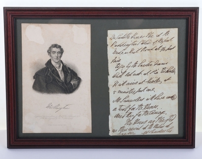 Duke of Wellington - Handwritten Letter