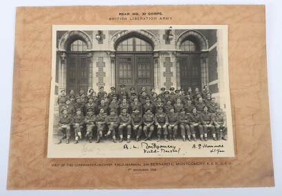 WW2 British XXX (30) Corps Signed Photo by Field Marshal Montomery and Lieutenant General Horrocks.