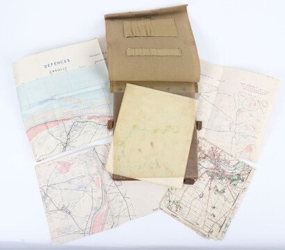 WW2 D-Day Invasion, Top Secret, 'Defence Maps' of Caen City, Gold & Sword Beach Heads. Plus Aerial Photos.