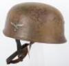 Luftwaffe Normandy Pattern Camouflaged Paratrooper Steel Combat Helmet - 4