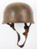 Luftwaffe Normandy Pattern Camouflaged Paratrooper Steel Combat Helmet - 9