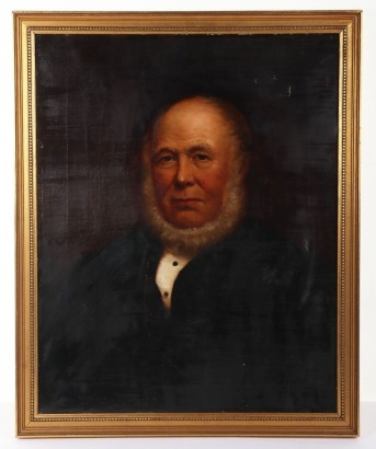 Oil on Canvas Portrait of Rear Admiral Lewis Hole, Served on HMS Revenge