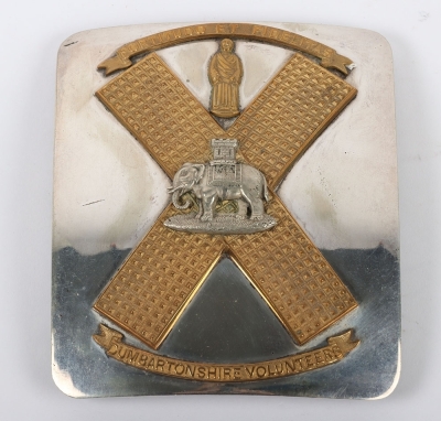 Scottish Dumbartonshire Volunteers Officers Shoulder Belt Plate